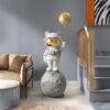 Large Nova White Astronaut Kitty Moon Balloon Sculpture - 150cm